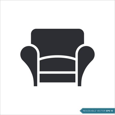 Koltuk Koltuğu Simgesi Vektör Şablonu Çizim Tasarımı
