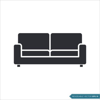 Koltuk Koltuğu Simgesi Vektör Şablonu Çizim Tasarımı