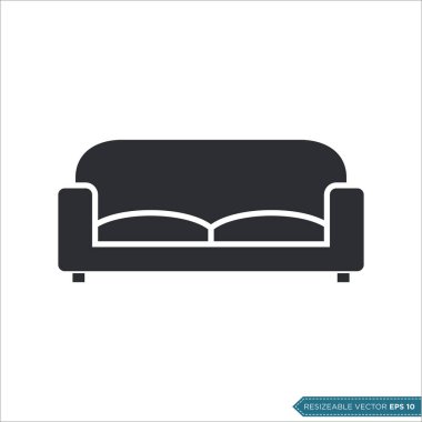 Koltuk Koltuğu Simgesi Vektör Şablonu Çizim Tasarımı