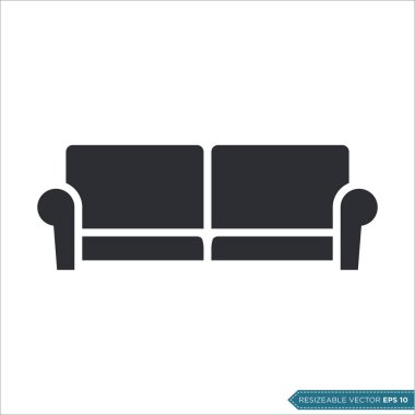 Koltuk Koltuğu Simgesi Vektör Şablonu Çizim Tasarımı