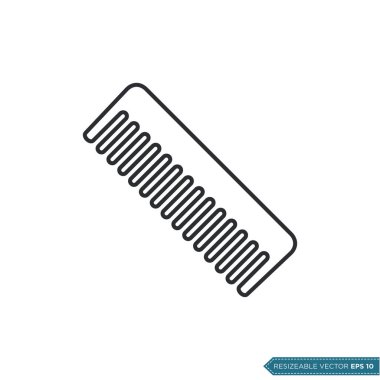 Tarak Simgesi Vektör Şablon tasarımı 10 'u gösteriyor