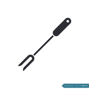 Mutfak Aşçısı Utensils Simge Vektör Şablonu Çizim Tasarımı EPS 10