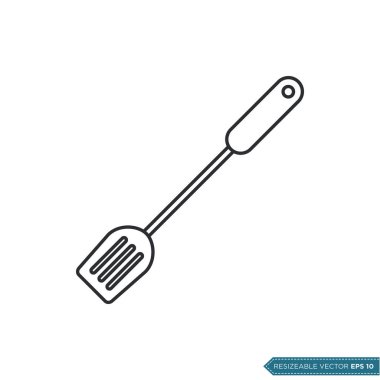 Mutfak Aşçısı Utensils Simge Vektör Şablonu Çizim Tasarımı EPS 10