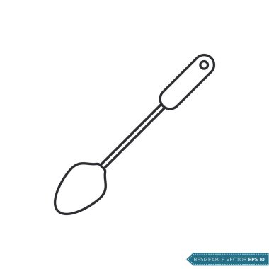 Mutfak Aşçısı Utensils Simge Vektör Şablonu Çizim Tasarımı EPS 10