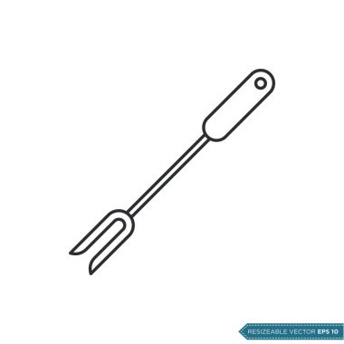 Mutfak Aşçısı Utensils Simge Vektör Şablonu Çizim Tasarımı EPS 10