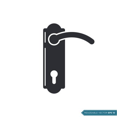 Kapı Sapı Simge Vektör Şablonu Çizim Tasarımı EPS 10