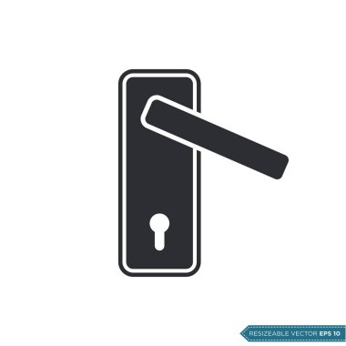 Kapı Sapı Simge Vektör Şablonu Çizim Tasarımı EPS 10