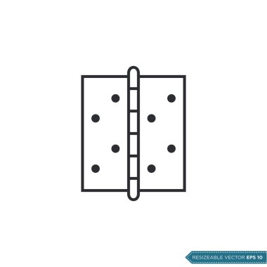 Menteşe Kapısı veya Pencere Simgesi Vektör Şablonu İllüstrasyon Tasarımı EPS 10