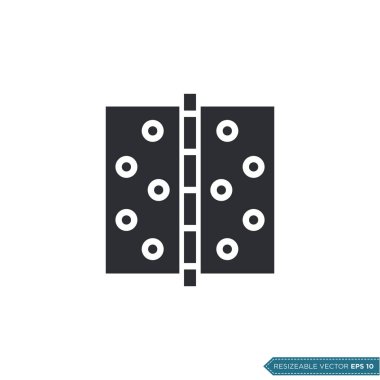 Menteşe Kapısı veya Pencere Simgesi Vektör Şablonu İllüstrasyon Tasarımı EPS 10