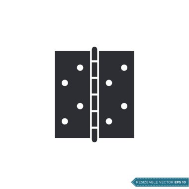 Menteşe Kapısı veya Pencere Simgesi Vektör Şablonu İllüstrasyon Tasarımı EPS 10