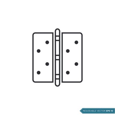 Menteşe Kapısı veya Pencere Simgesi Vektör Şablonu İllüstrasyon Tasarımı EPS 10