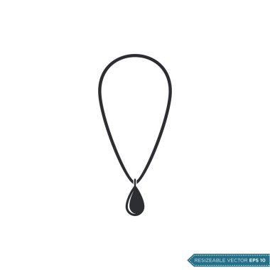 Kolye Aksesuarları Kuyumcu Simgesi Şablonu Çizim Tasarımı EPS 10