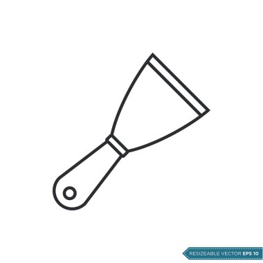 Kazıyıcı Simge Vektörü, Spatula Moda Tasarım Vektörü İllüstrasyonu