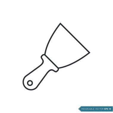 Kazıyıcı Simge Vektörü, Spatula Moda Tasarım Vektörü İllüstrasyonu