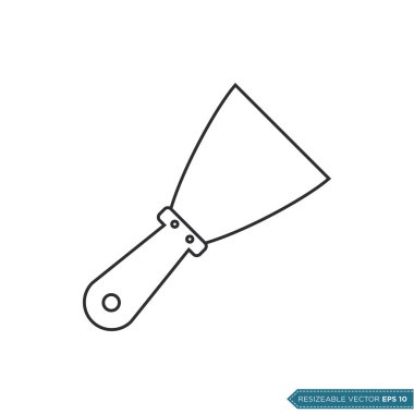 Kazıyıcı Simge Vektörü, Spatula Moda Tasarım Vektörü İllüstrasyonu