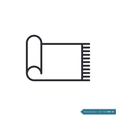 Halı Simgesi Vektör Şablonu Çizim Tasarımı EPS 10