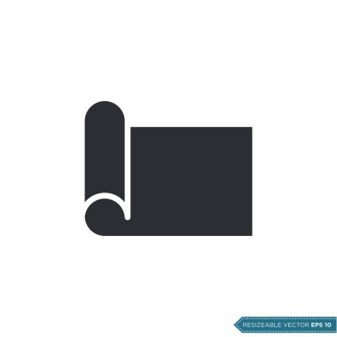 Halı Simgesi Vektör Şablonu Çizim Tasarımı EPS 10