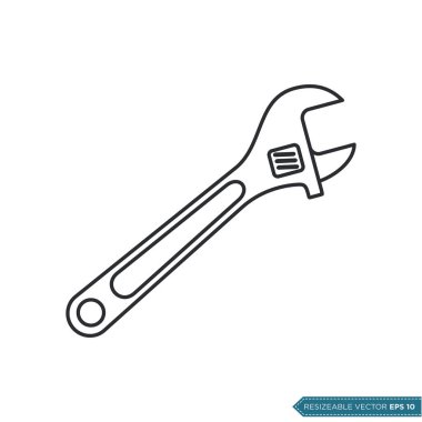 Ayarlama Anahtarı Simge Vektör Şablonu Çizim Tasarımı EPS 10