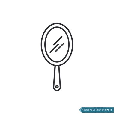 Ayna Simgesi Vektör Şablonu İllüstrasyon Tasarımı EPS 10