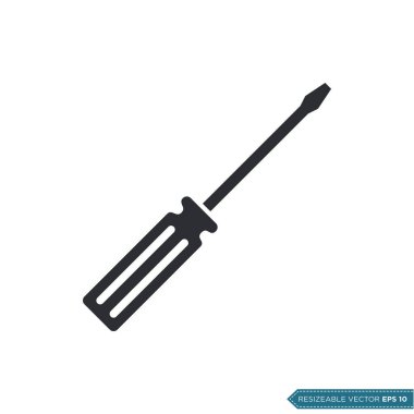 Tornavida Simgesi Vektör Şablonu. Düz Moda Tasarım Çizim Tasarımı EPS 10