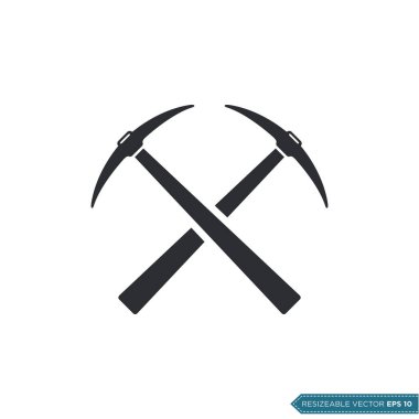 Kazma Simgesi Vektör Düz Tasarım İllüstrasyon Tasarımı EPS 10