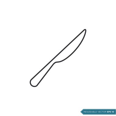Bıçak Simgesi Vektör Şablonu Çizim Tasarımı EPS 10