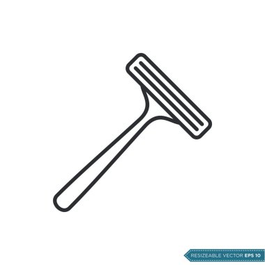 Shaver Simge Vektör Şablonu Çizim Tasarımı EPS 10