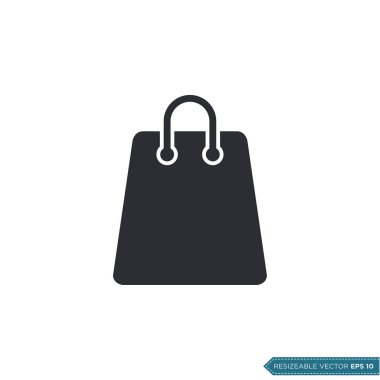Alışveriş Torbası Simgesi Vektör Şablonu Çizim Tasarımı EPS 10