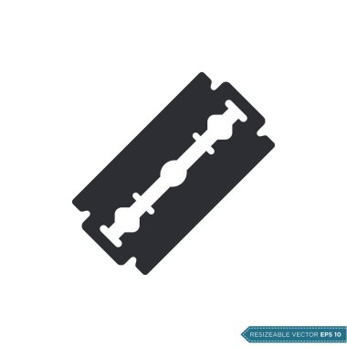 Ustura Bıçağı Simgesi Vektör Şablonu Resim Tasarımı EPS 10