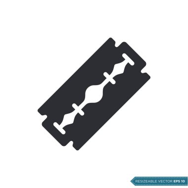 Ustura Bıçağı Simgesi Vektör Şablonu Resim Tasarımı EPS 10