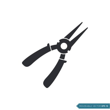 Güncel Pense Simge Vektör Şablonu Çizim Tasarımı EPS 10