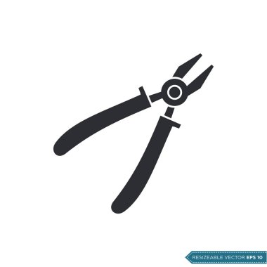 Güncel Pense Simge Vektör Şablonu Çizim Tasarımı EPS 10