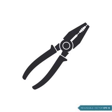 Güncel Pense Simge Vektör Şablonu Çizim Tasarımı EPS 10