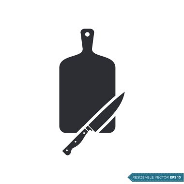 Kesme Tahtası Simge Vektör Şablonu Resmetme Tasarımı EPS 10