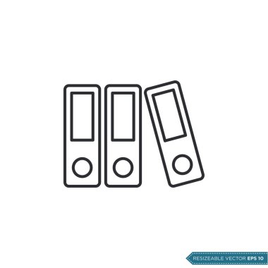 Bağlayıcı Dosyalar Belge Kütüphanesi Simge Vektör Şablonu Çizim Tasarımı EPS 10