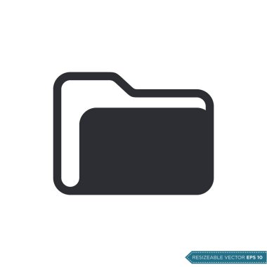 Belge Dizini Simgesi Vektör Şablonu Düz Tasarım EPS 10