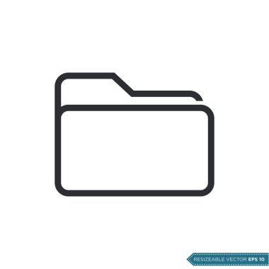 Belge Dizini Simgesi Vektör Şablonu Düz Tasarım EPS 10