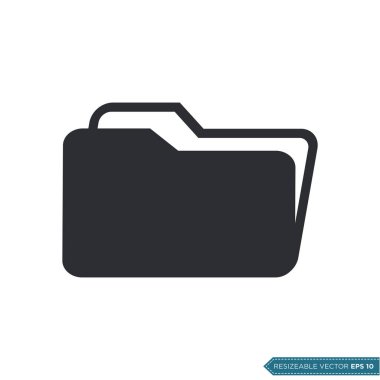 Belge Dizini Simgesi Vektör Şablonu Düz Tasarım EPS 10