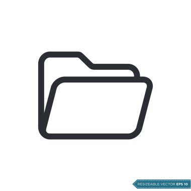 Belge Dizini Simgesi Vektör Şablonu Düz Tasarım EPS 10