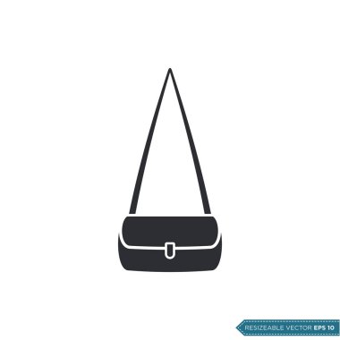 Kadın Torbası Simge Vektör Şablonu Düz Çizim Tasarımı EPS 10