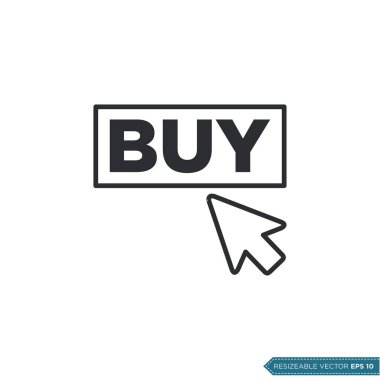 Tıklama Simgesi Vektör Şablonu Düz Tasarım EPS 10 satın al