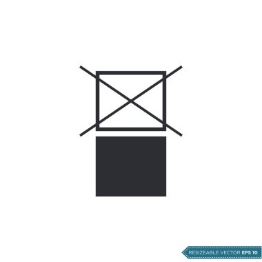 Yığılma. Paketleme simgesi vektör şablonu düz tasarım