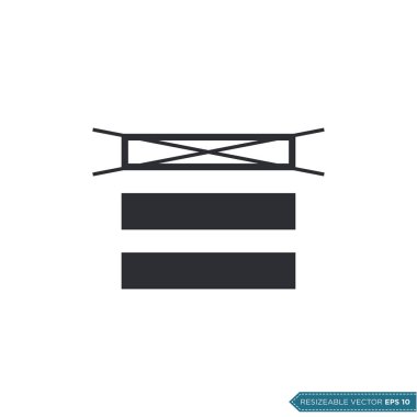 Yığılma. Paketleme simgesi vektör şablonu düz tasarım