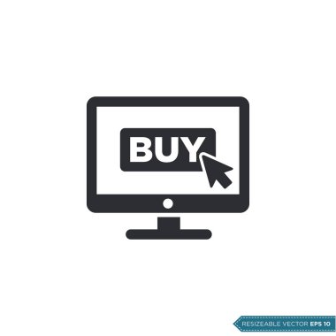 Çevrimiçi Simge Vektör Şablonu Al. e-Ticaret Parmak İşaretleyici Tasarım İllüstrasyon EPS 10