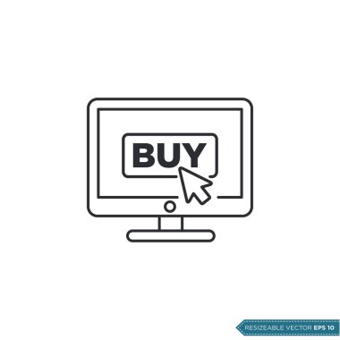 Çevrimiçi Simge Vektör Şablonu Al. e-Ticaret Parmak İşaretleyici Tasarım İllüstrasyon EPS 10