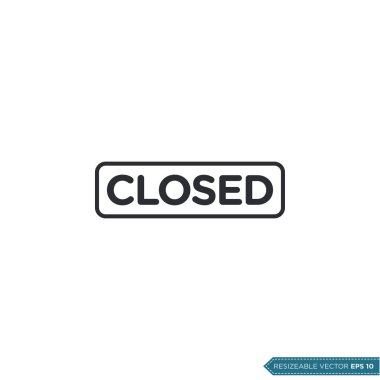 Kapalı İmza Simgesi Vektör Düz Çizim Tasarımı EPS 10