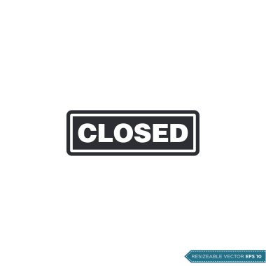 Kapalı İmza Simgesi Vektör Düz Çizim Tasarımı EPS 10