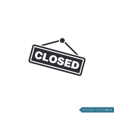 Kapalı İmza Simgesi Vektör Düz Çizim Tasarımı EPS 10