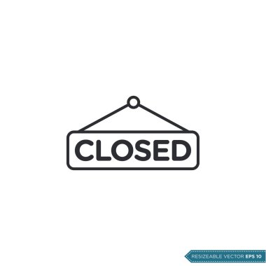 Kapalı İmza Simgesi Vektör Düz Çizim Tasarımı EPS 10