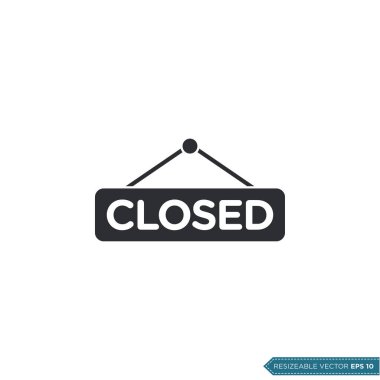 Kapalı İmza Simgesi Vektör Düz Çizim Tasarımı EPS 10